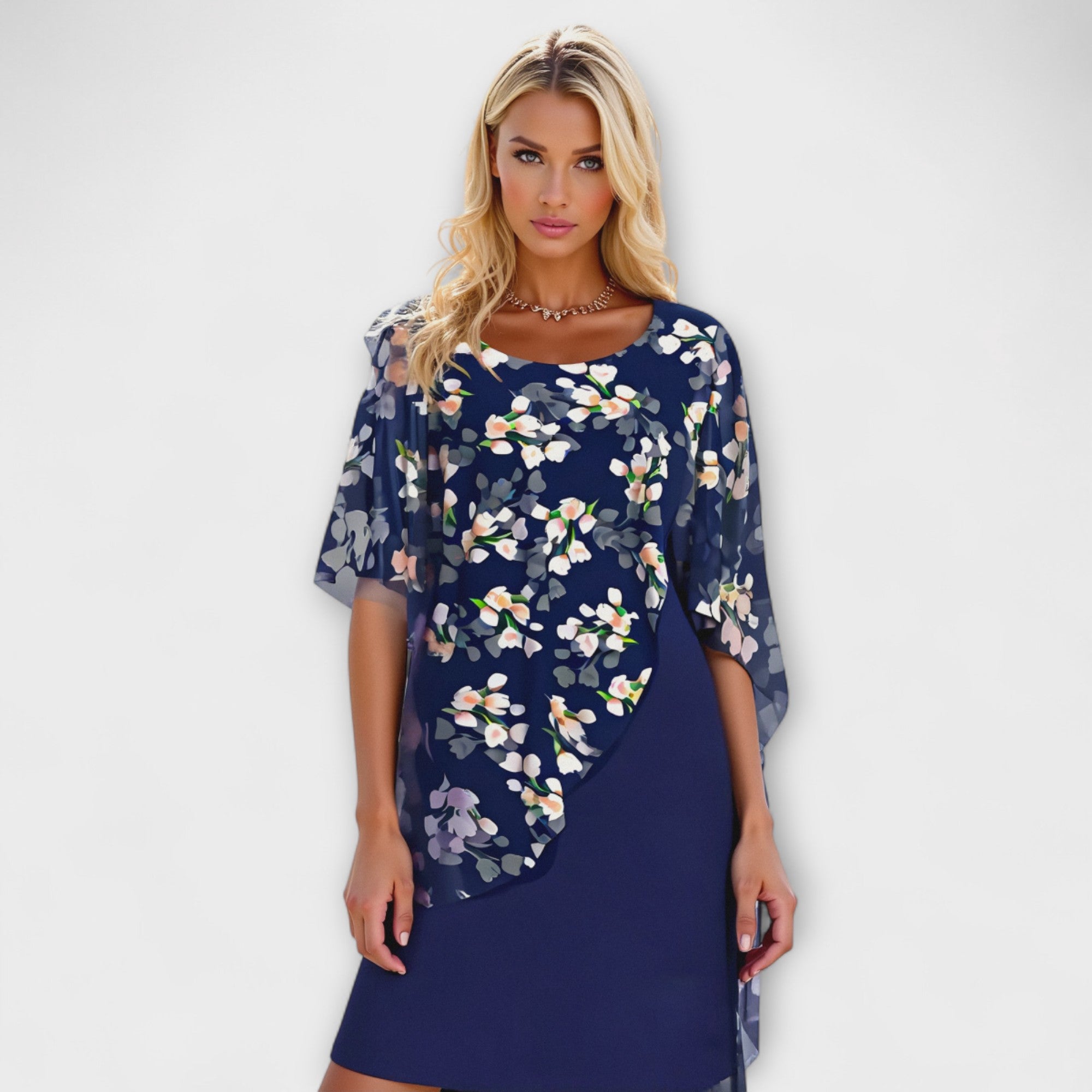 Aurora - Florales Chiffon-Damenkleid