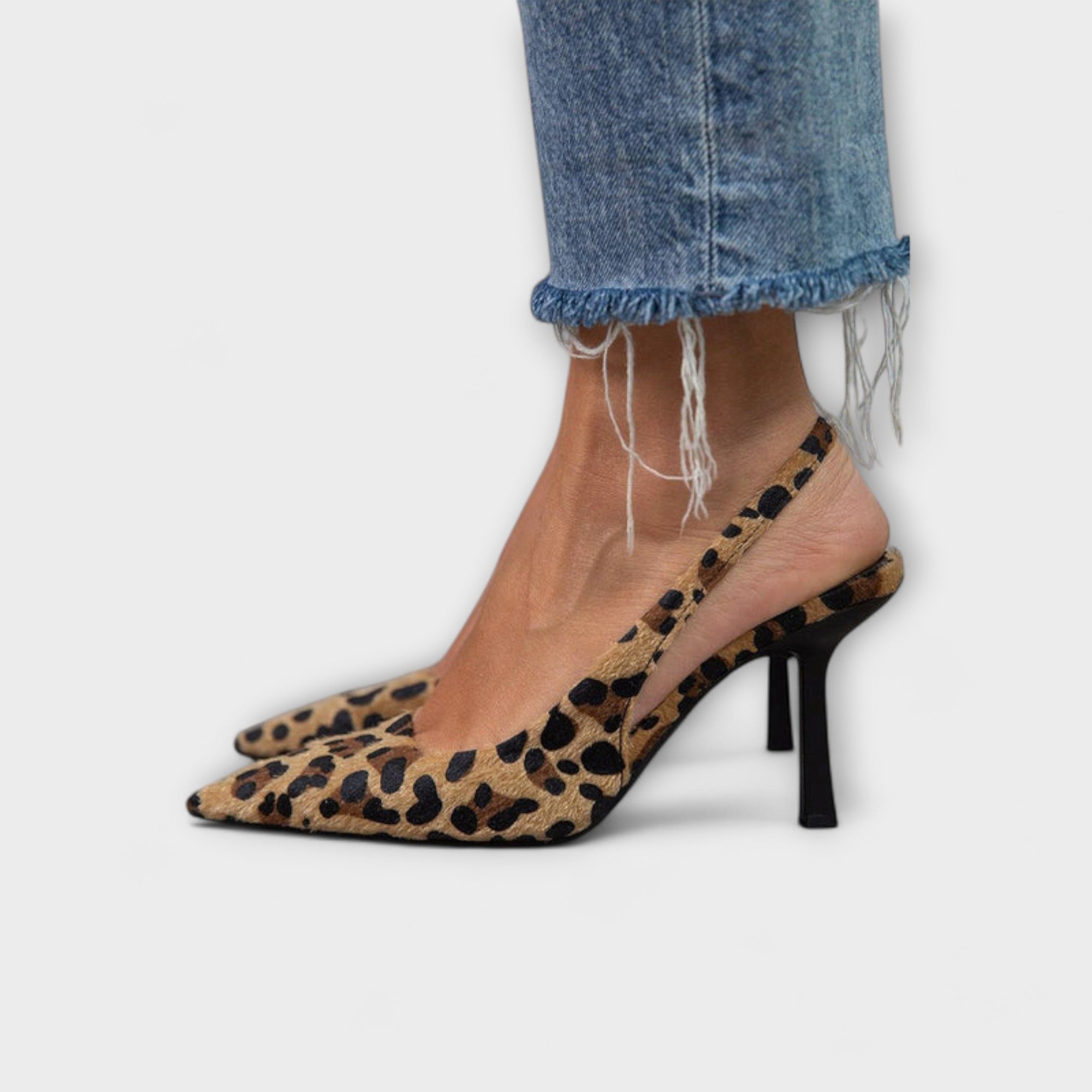 Aurora – Slingback mit Leoparden Look