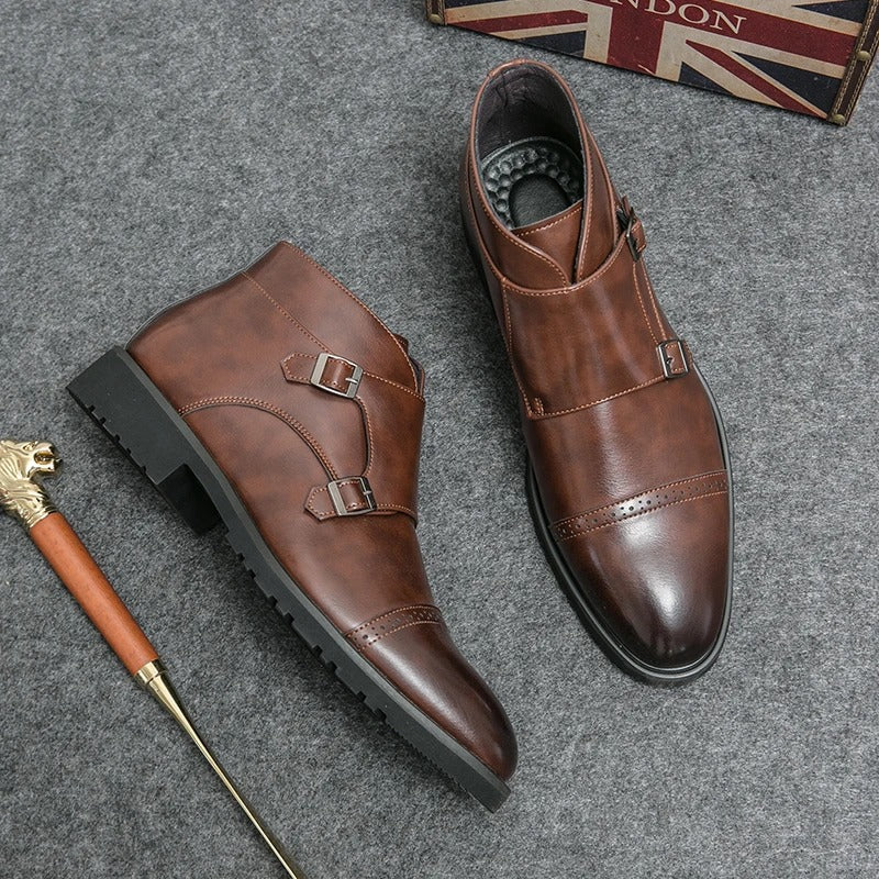 Darell | Doppelte Monk Strap Lederstiefel