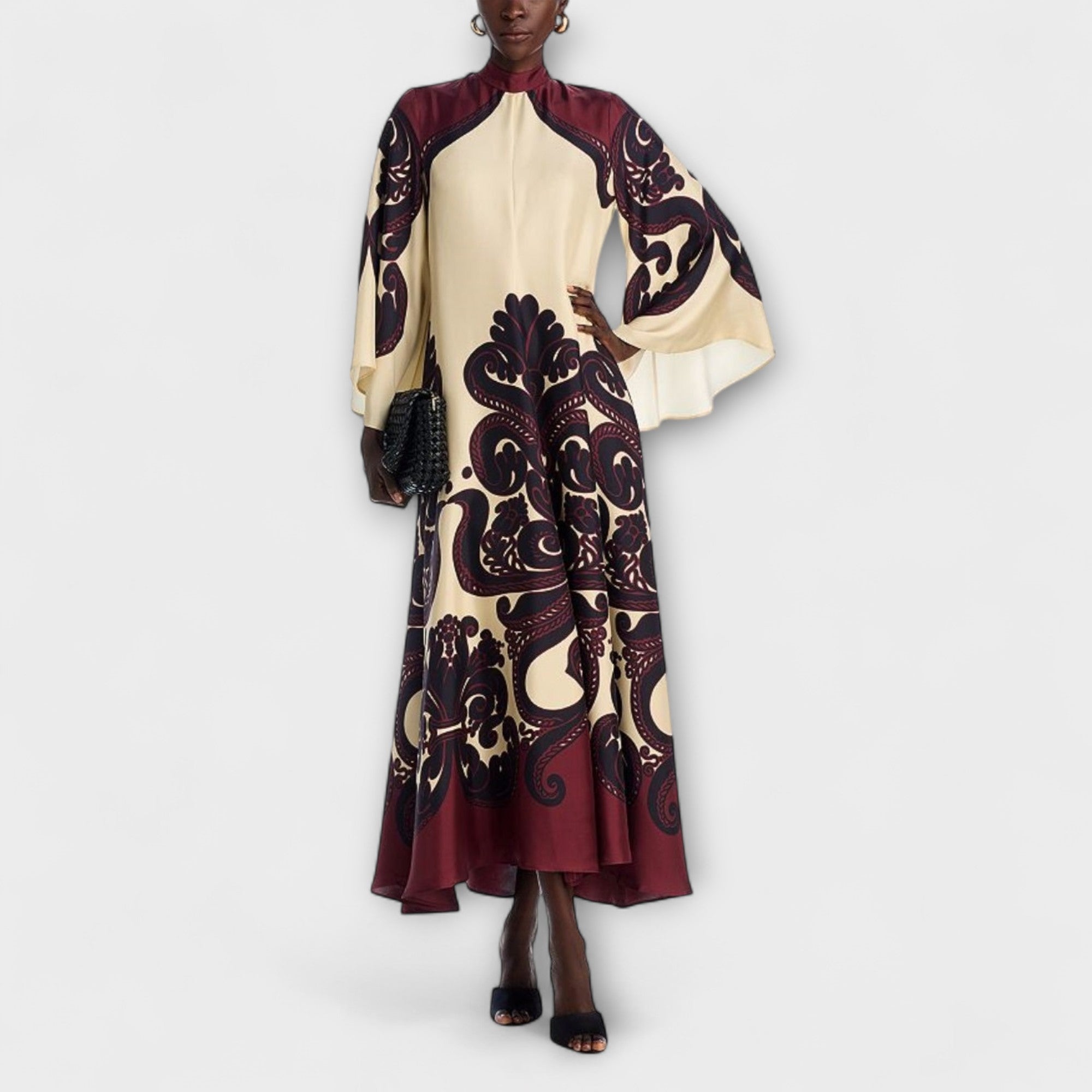 Aurora - Atemhaftes Grenadilla-Print Maxikleid für mühelose Eleganz