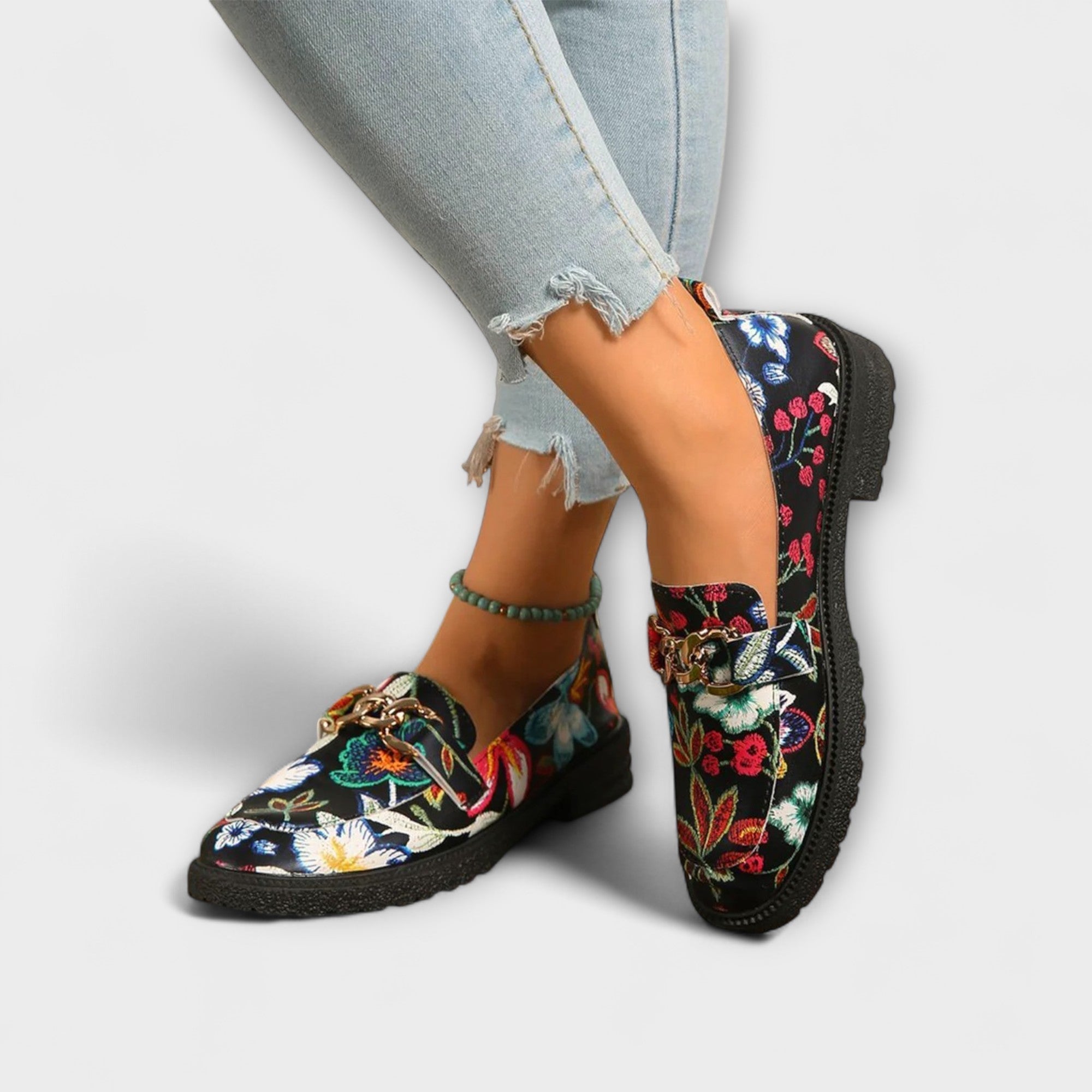 Orla – Bunte Mokassins mit Blumenmuster