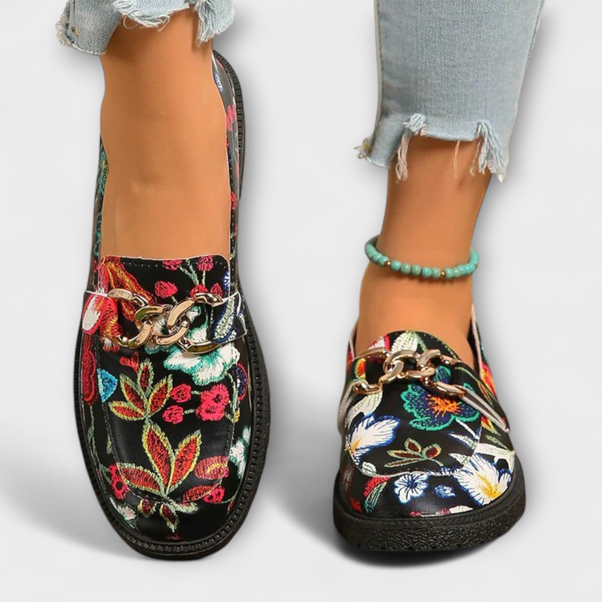 Orla – Bunte Mokassins mit Blumenmuster