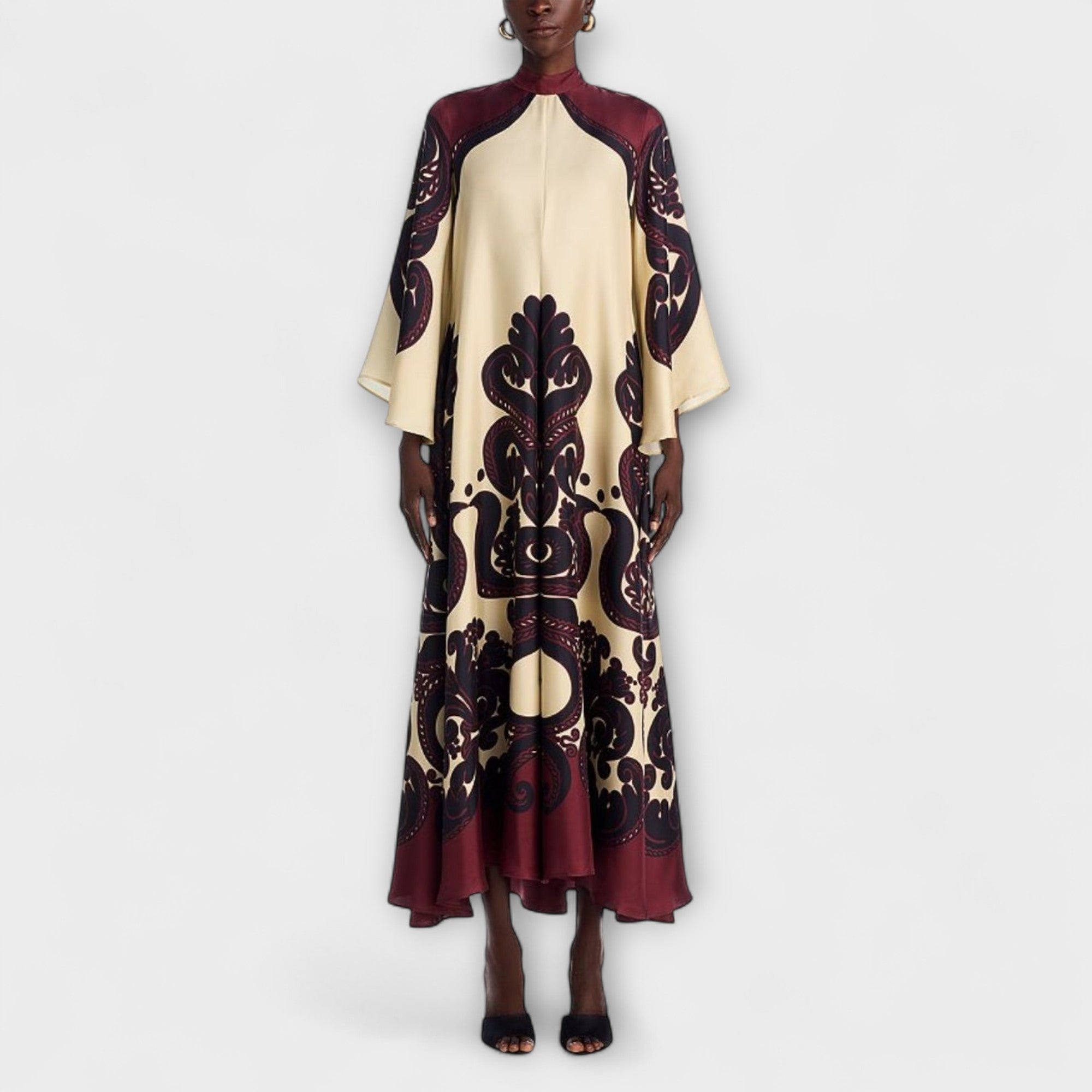 Aurora - Atemhaftes Grenadilla-Print Maxikleid für mühelose Eleganz