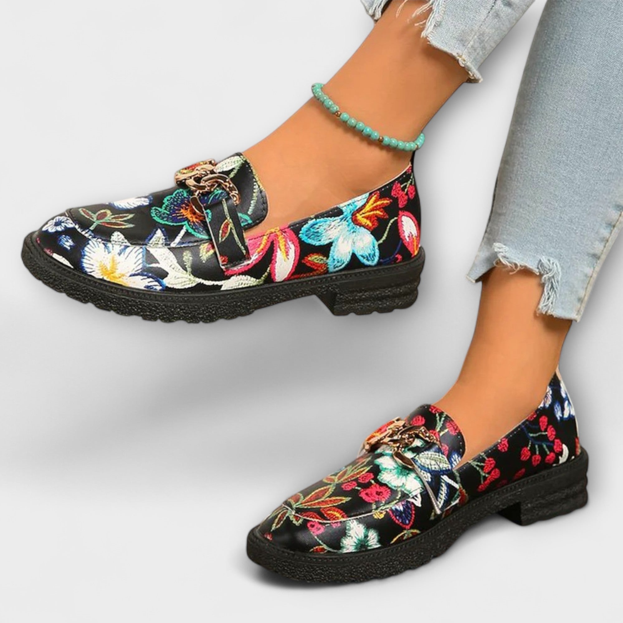 Orla – Bunte Mokassins mit Blumenmuster