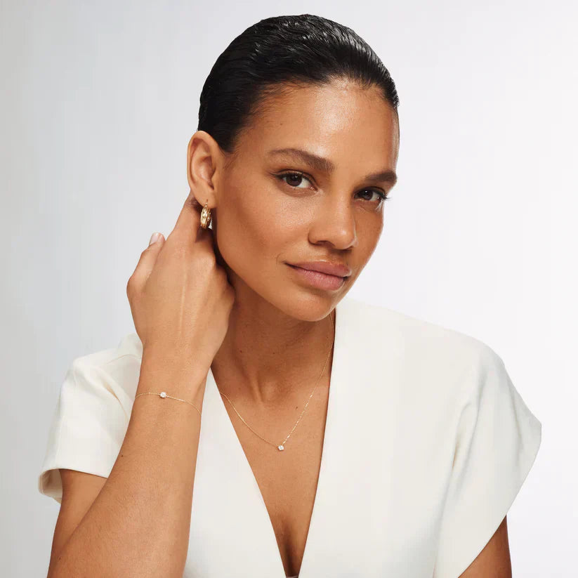 Armband mit Moissanitstein Cléa | Gold