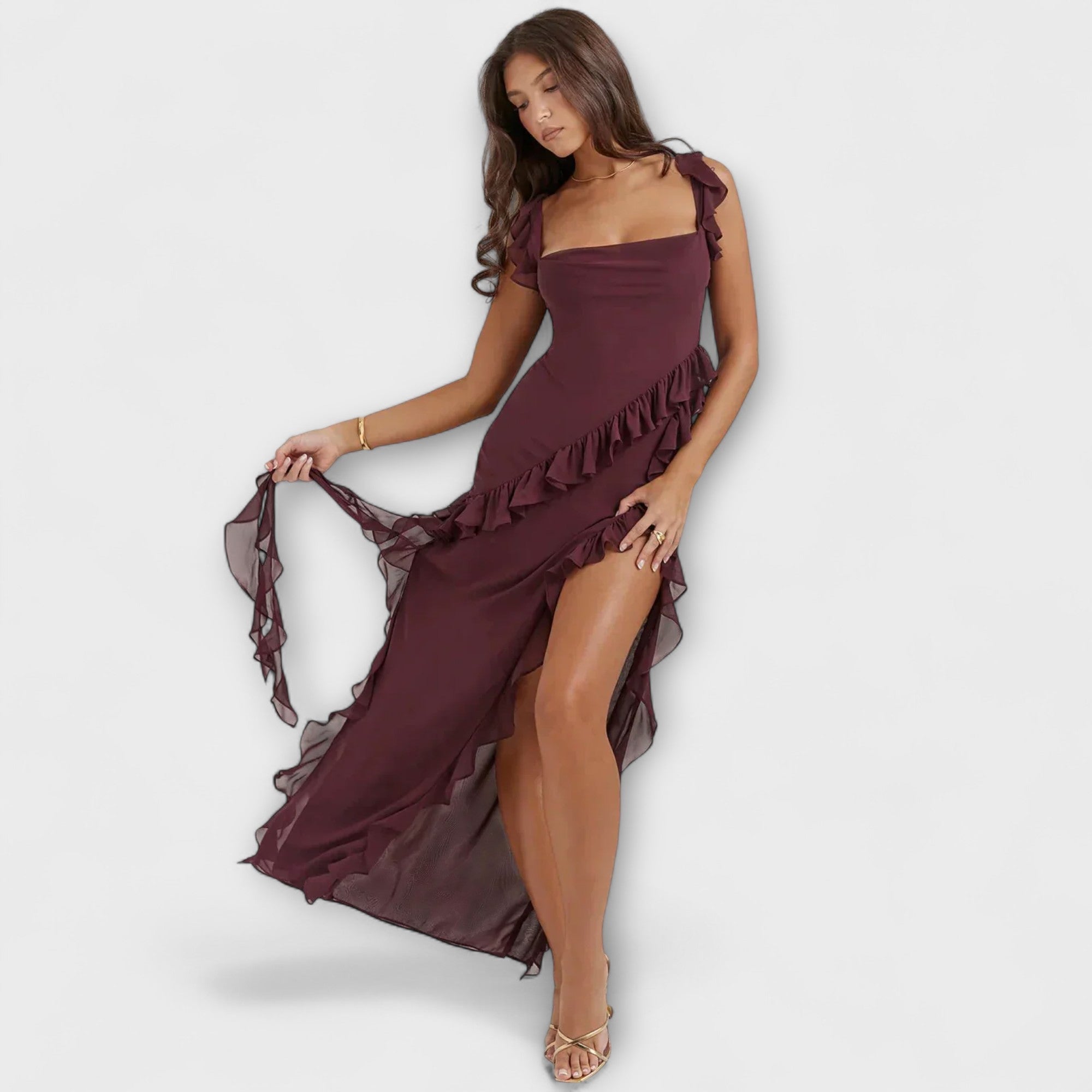 Aurora - Stilvolles Maxikleid mit Schlitz