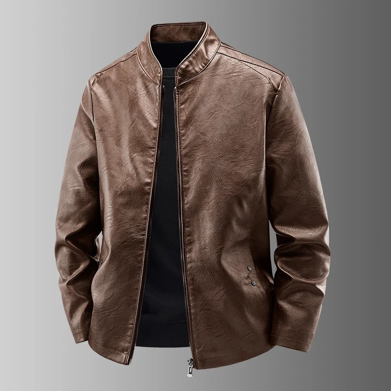 Leder Bikerjacke