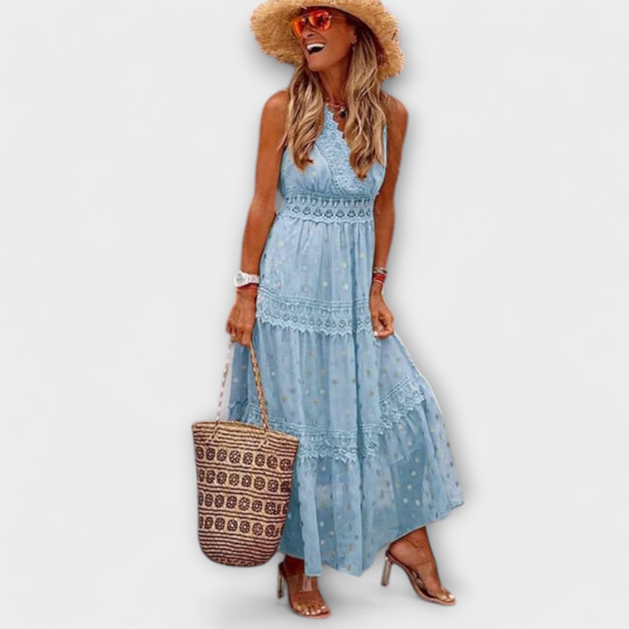 Aurora - Maxikleid mit Boho-Spitze