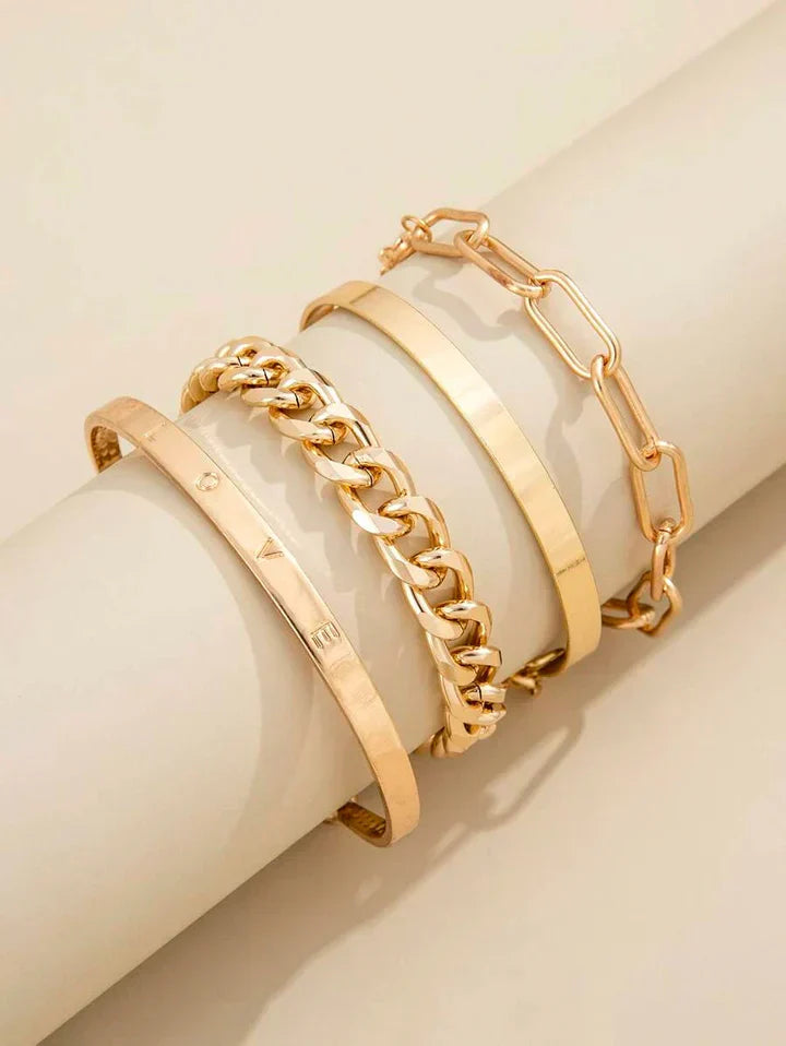 Set von Armbändern Elan Mercer | Gold