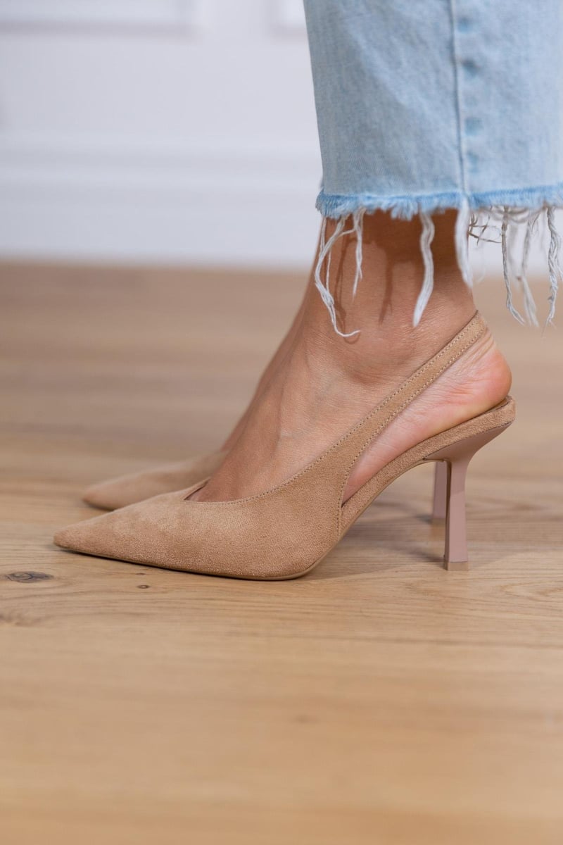 Claudia™ | Elegante nude Slingback-Schuhe