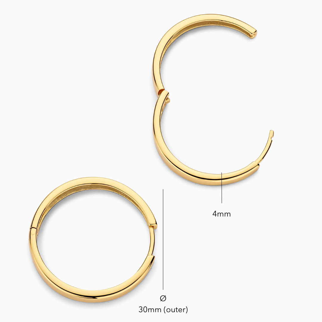 Orecchini a cerchio Gia Statement | Gold